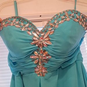 Blue prom dress